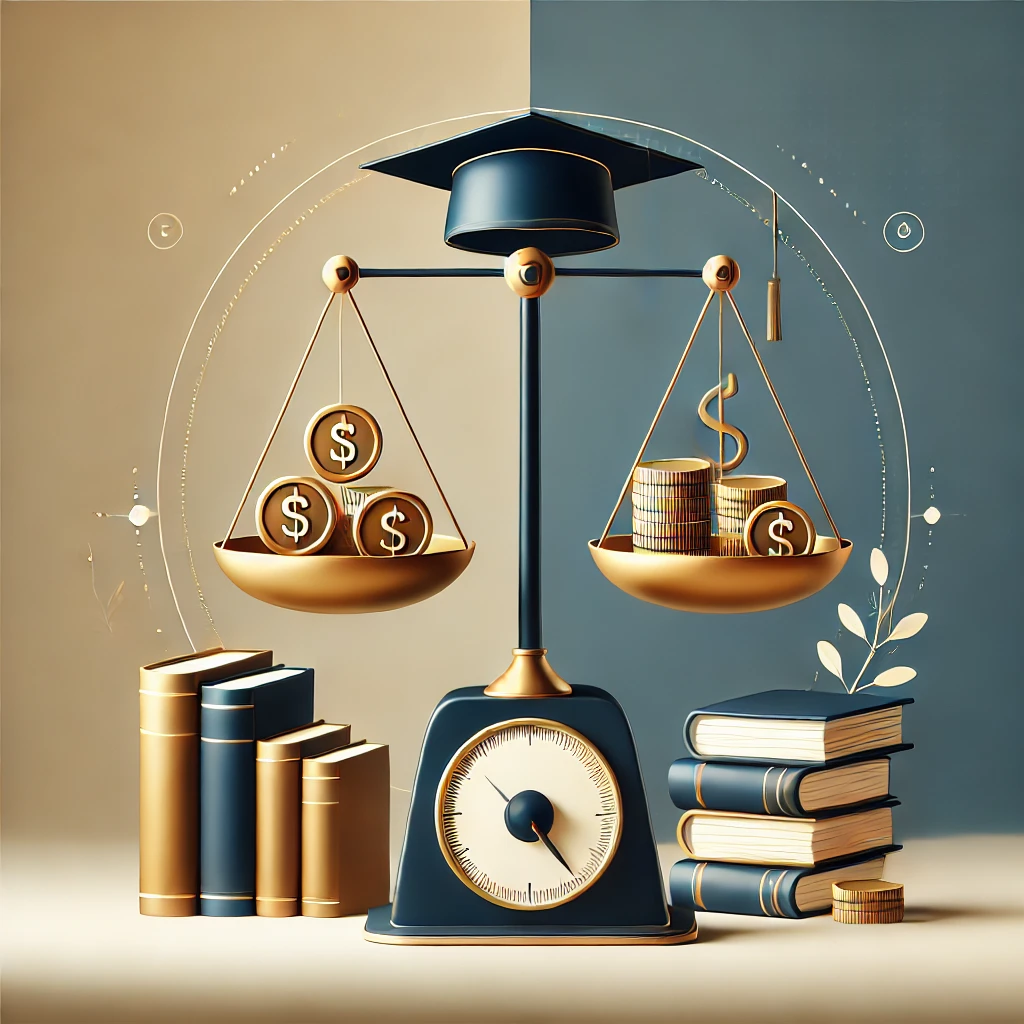 Ilustración de educación accesible y económica